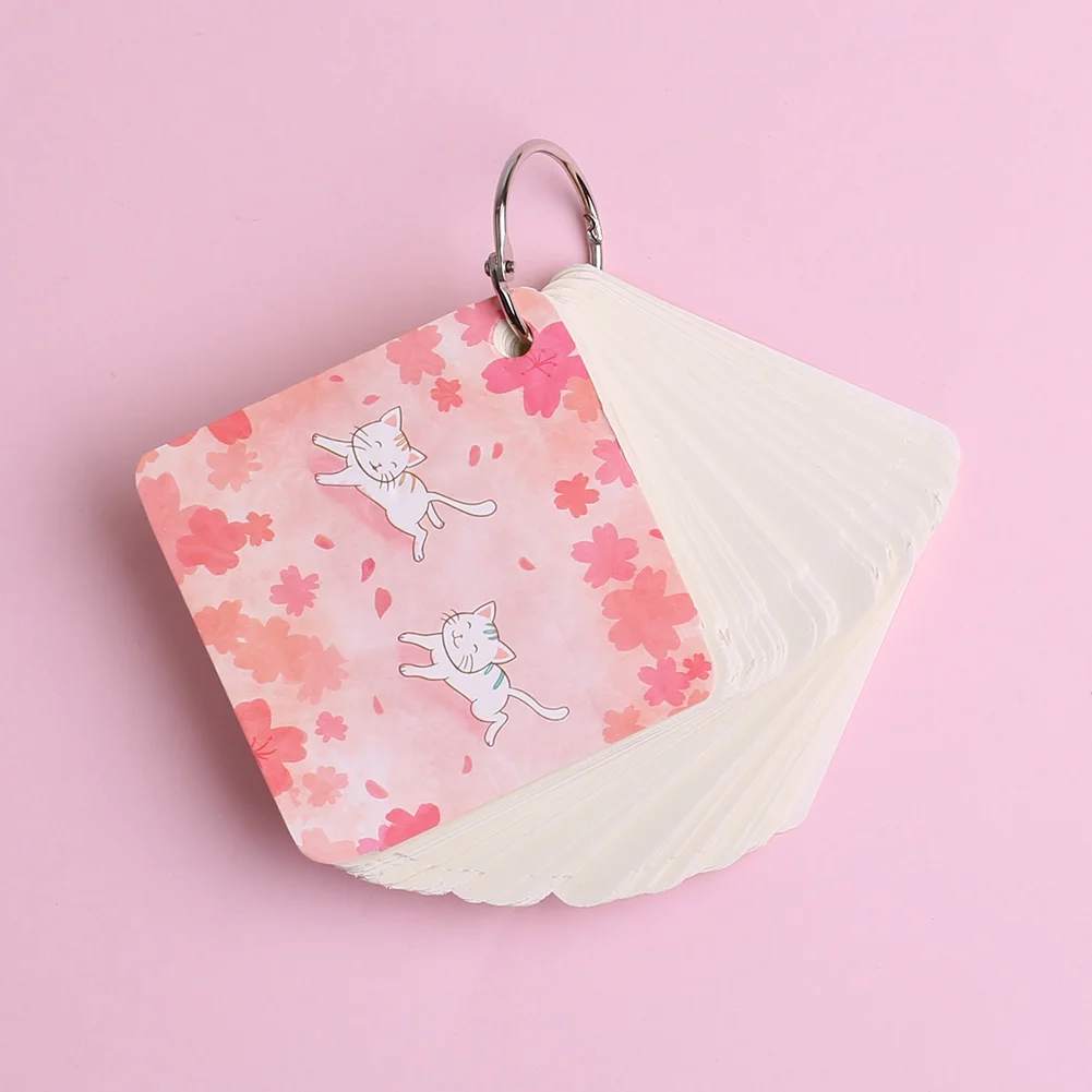 Fancy Pink Sakura Memo Pad To Do List Writing Paper Kawai Flower Cherry Blossom Cute Cat Ring Binder Loose Leaf Stationery Goods |