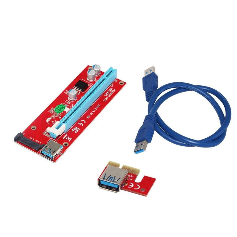 

6Pcs PCI-E Express X16 Extender PCI E USB Riser Card Pcie Mining Card Adapter for Bitcoin Mining BTC Motherboard Device