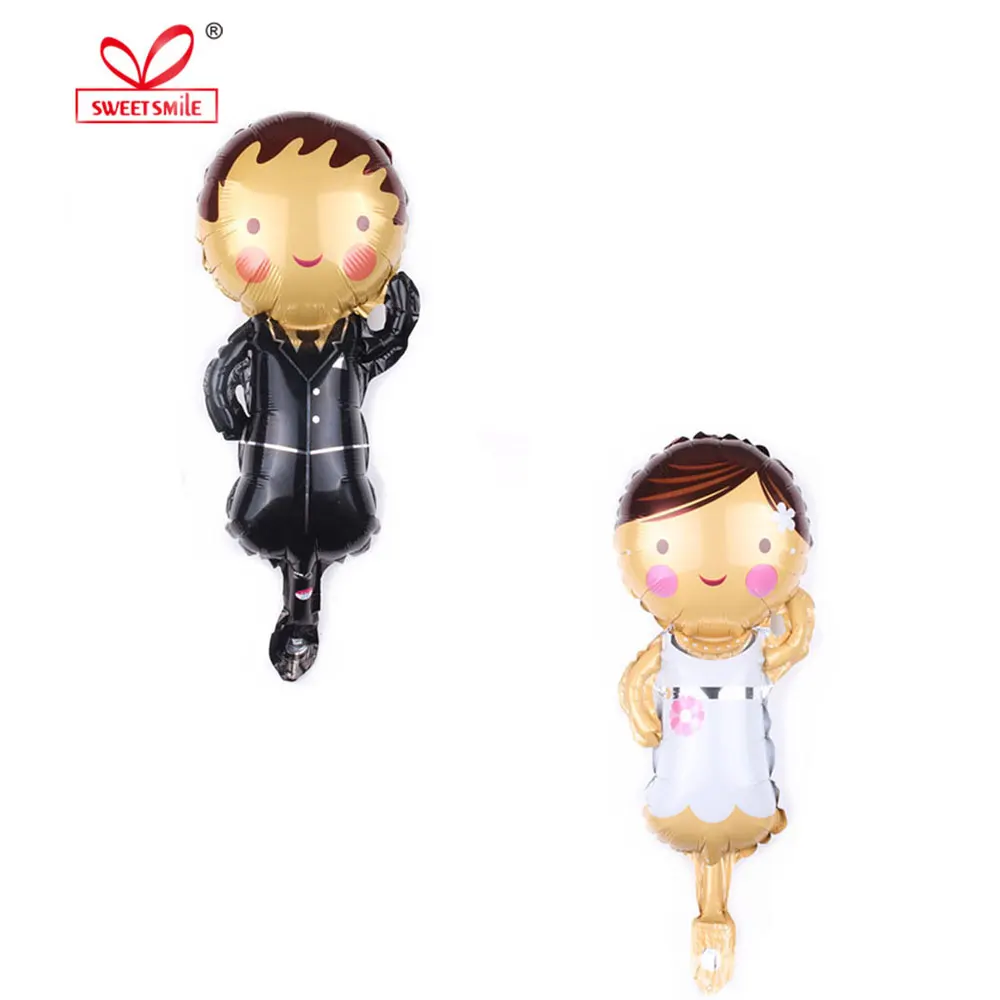 16 дюймовый шарик для жениха и невесты из фольги Свадебный шар мальчиков девочек