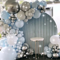 100pcs balloons arch set gray white blue yellow balloon garland birthday party baby baptism shower wedding balloon decoration
