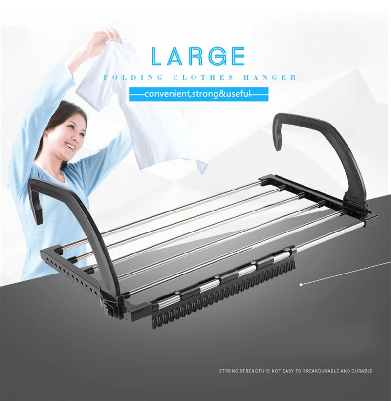 Складная сушилка для одежды портативная стойка из нержавеющей стали дома и улицы