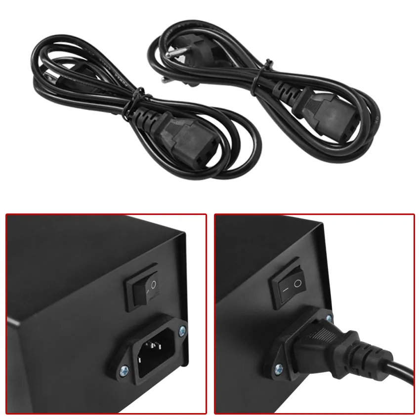 Шнур питания переменного тока с 3 зубцами вилка стандарта США и ЕС кабель для тату