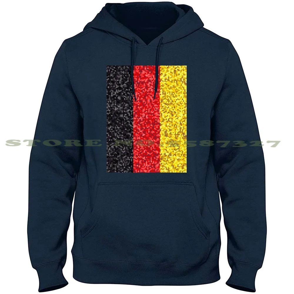 

Mosaic - Germany Long Sleeve Hoodie Sweatshirt Ideas Flag Germany Fan Soccer Europe German Black Red Gold Banner