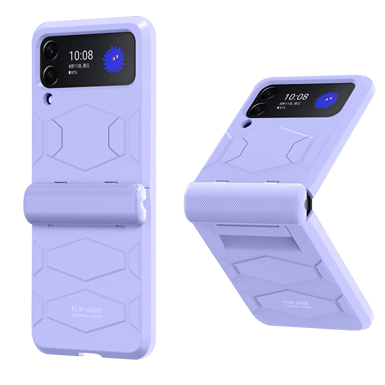 

Case for Samsung Galaxy Z Flip 3 5G Mobile Phone Case Business Folding Hinge All-inclusive Skin-feeling PC Protective Cover