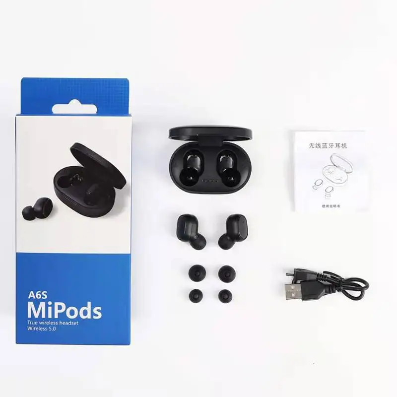 Беспроводные наушники A6S для Airdots BT 5 0 TWS с шумоподавлением и микрофоном iPhone Huawei