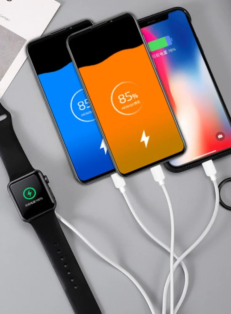 Charger USB Type C Cable Mobile Phone Accessories 4in1,3in1 Micro Magnetic Charging For iPhone Pro Max Apple Watch Xiaomi Redmi