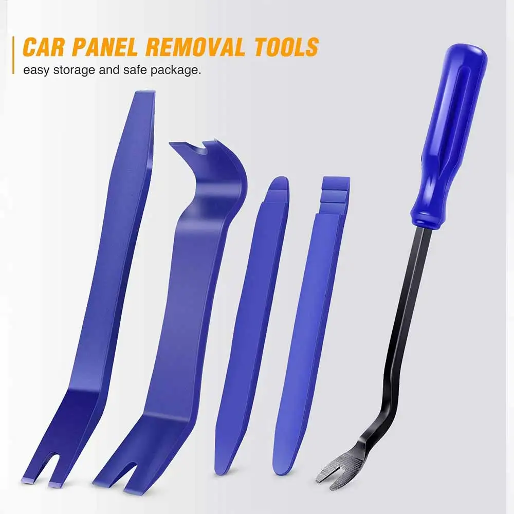 

Car Panel Door Audio Trim Remover 5pcs Auto Trim Removal Tool Kit Auto Clip Pliers Fastener No-Scratch Pry Dismantle Tool