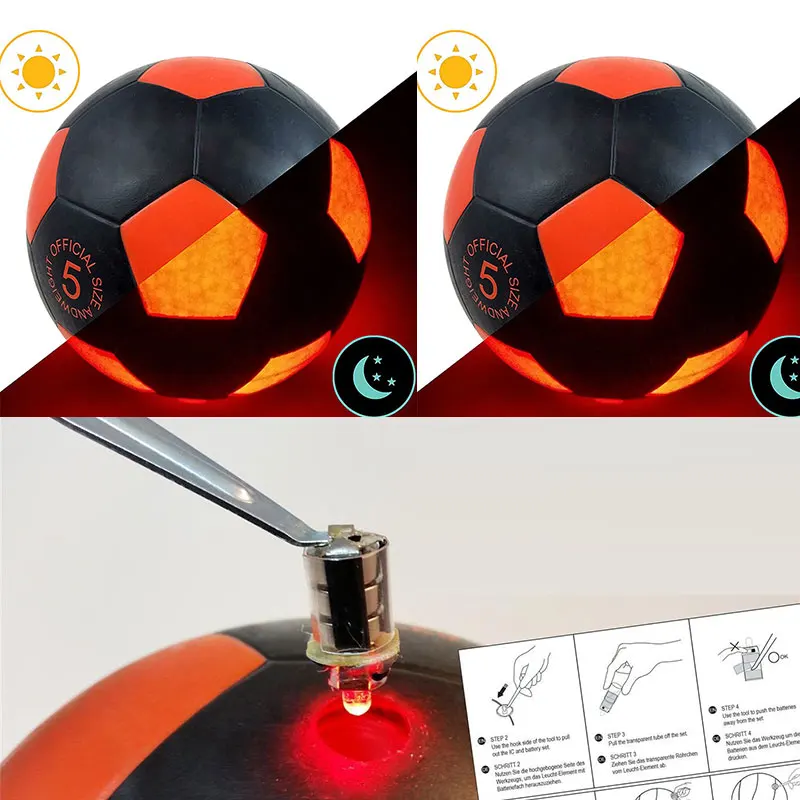 СВЕТОДИОДНЫЙ футбольный тренировочный мяч светильник ящийся светящийся яркий в