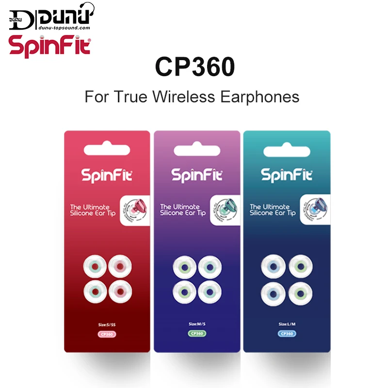 Силиконовые насадки DUNU SpinFit CP360 для наушников True Wireless Bluetooth 1 карта/2 пары в