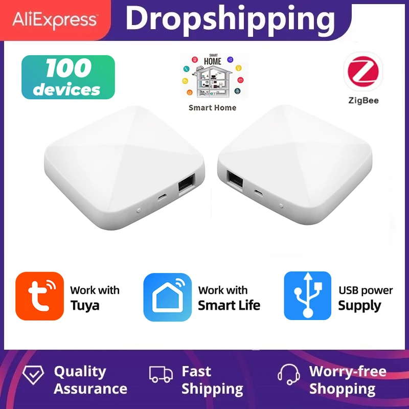 

Tuya Zigbee Smart Wired Gateway Hub Smart Home Bridge For Smart Life APP Wireless Remote Control Works With Alexa Google Home