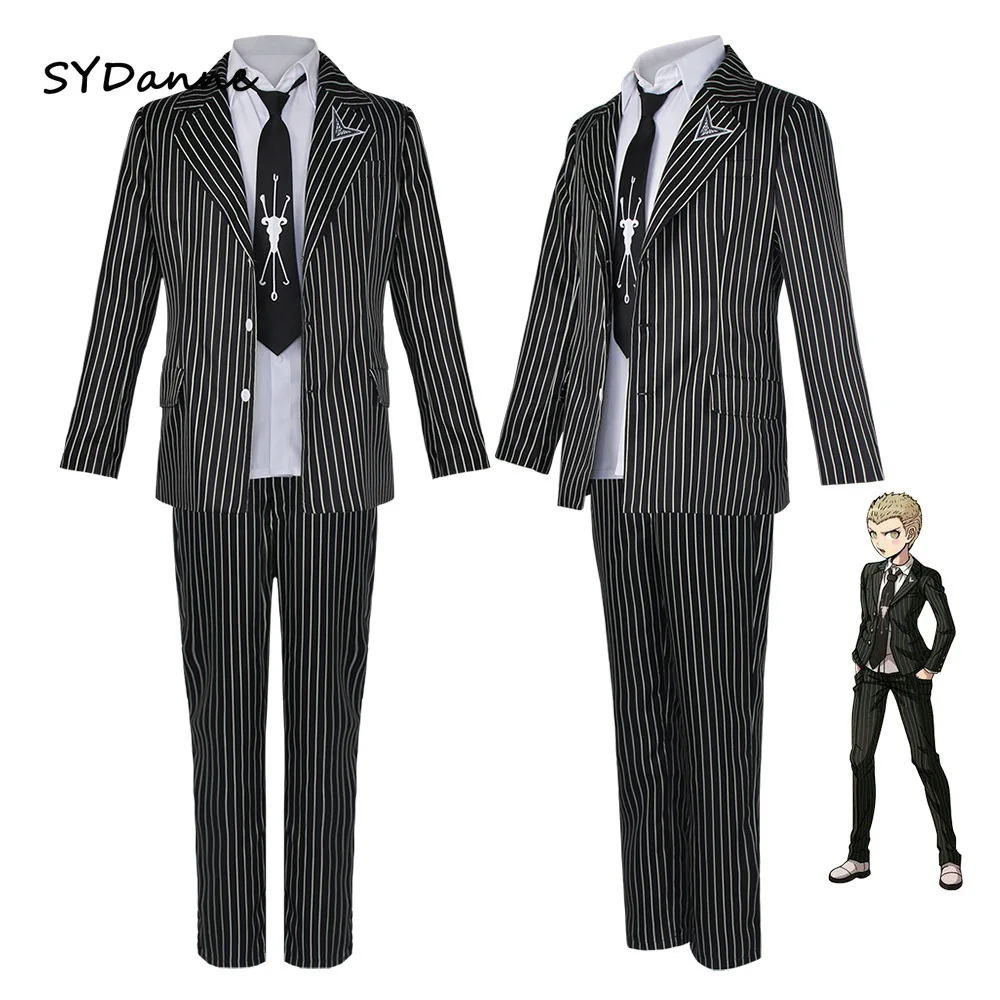 

Anime Super Danganronpa Cosplay Kuzuryuu Fuyuhiko Cosplay Costume Jacket Tie Uniform custom made Halloween For Women Men