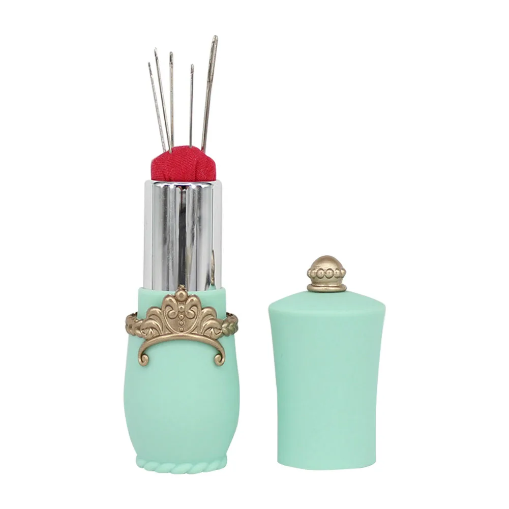 Storage Home Accessories Lipstick Shaped DIY Craft Knitting Tool Mending Rotatable Sewing Needle Holder Pin Cushion Handmade | Дом и сад