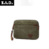 2021 man canvas bag top quality mens wallet coin purse multi function male handbag mobile phone bag large capacity clutches