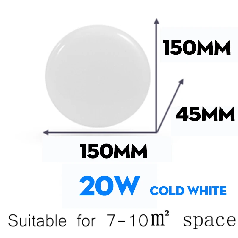 20W cold white New design Panel lights Surface Mounted Led Panel Downlights Luminaire for Living Room Round Ceiling Downlight Indoor Lighting - Испускаемый цвет: 20W cold white