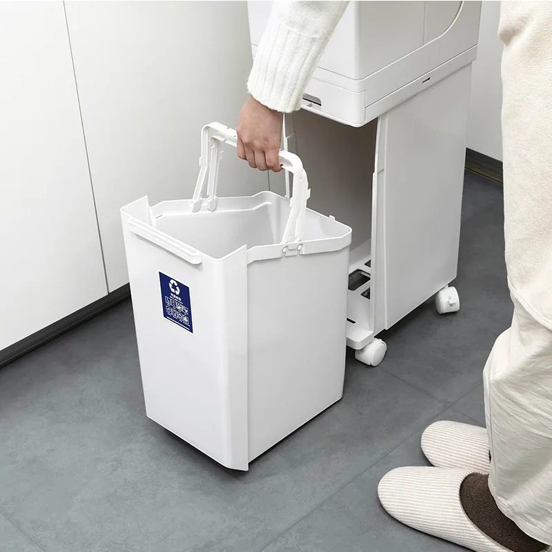 New 3 Layers Kitchen Waste Bin Wet Dry Garbage Sorted Can Home Storage Bucket With Wheels Trash Large Capacity Recycle Tank | Дом и сад