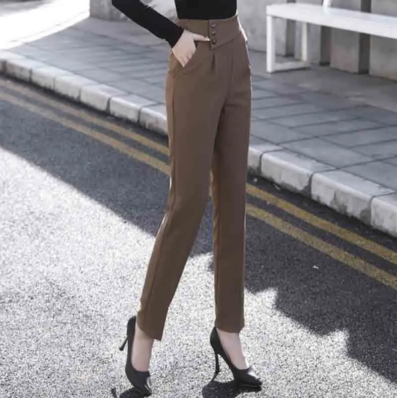 

Cultiseed Women High Waist Elegant Office Work Party Formal Suit Harem Pants Female Ladies New Vintage Ankle Length Trousers
