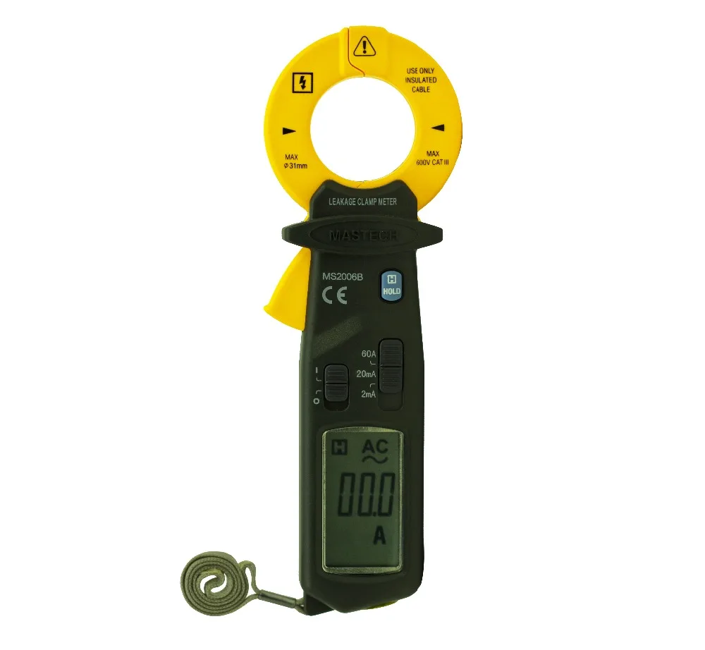 MASTECH MS2006B Высокая чувствительность переменного тока Токоизмерительные клещи, мультиметр 1999 отсчетов, хранение данных pinza amperimetrica