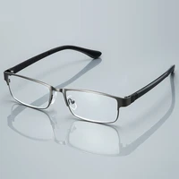 reading glasses for male and female full rim metal frame spectacles square shape anti blue light lenses