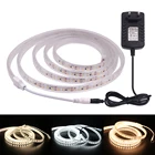 Гибкая светодиодная лента, 2835, 12 В, 24 В, водонепроницаемая, IP67, 120 светодиодов, теплая, натуральная, белая, 4000 к, 0,5-10 м