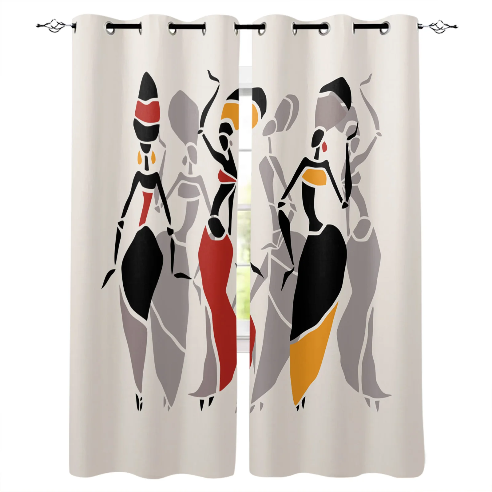 

Занавески на окна в африканском стиле для гостиной, спальни, декоративные занавески для кухни