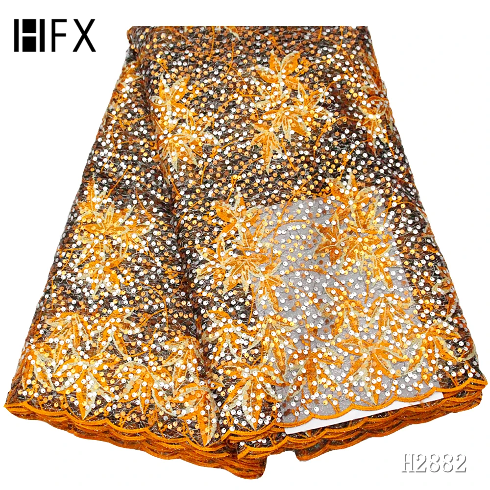 Кружевная ткань с пайетками в африканском стиле 2019 Высококачественная кружевная