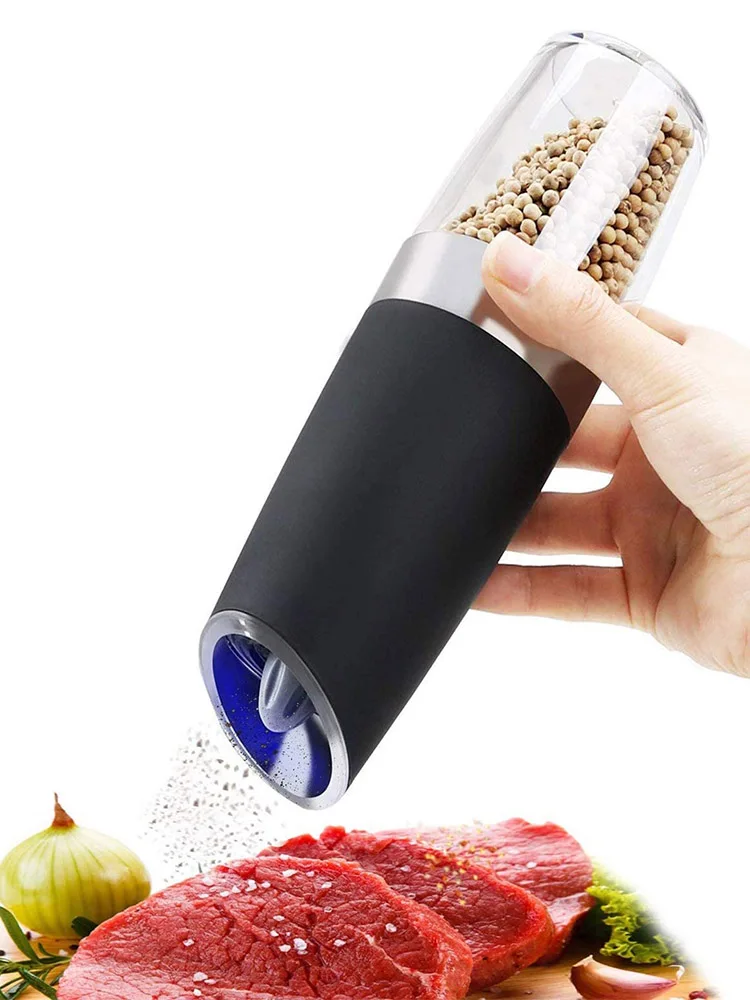 

Gravity Electric Salt Pepper Mill Power Shaker Grinder Adjustable Coarseness Automatic Herb Spice Grinder Kitchen Gadget 2022