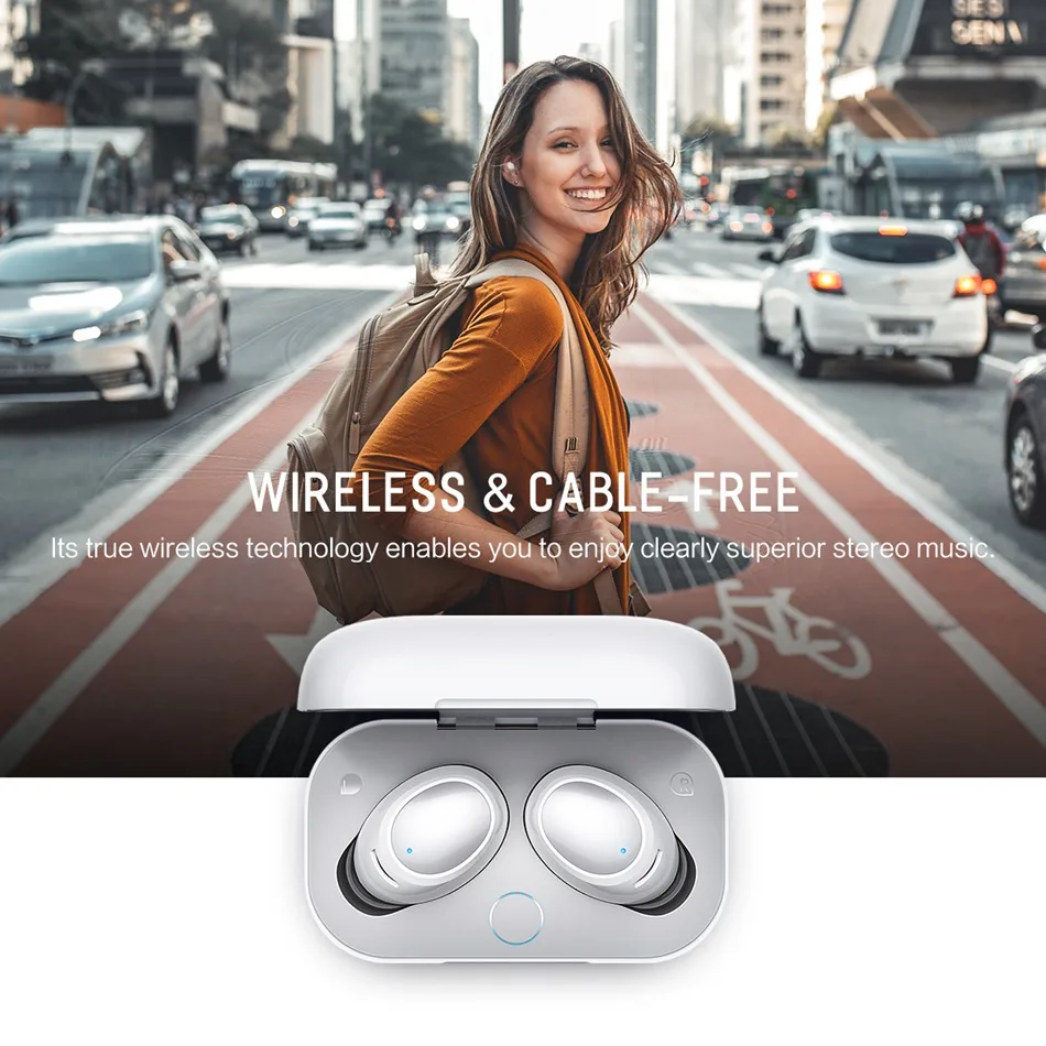 ROCK TWS Bluetooth 4,2 мини Двойные беспроводные наушники Bluetooth наушники стерео звук наушники с микрофоном и зарядным устройством