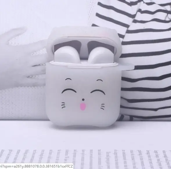 A Для Apple AirPods чехол 3D милый мультяшный Ститч три глаза Монстры инопланетянин беспроводные наушники палец кольцо ремешок Крышка для Airpods 2 - Цвет: A