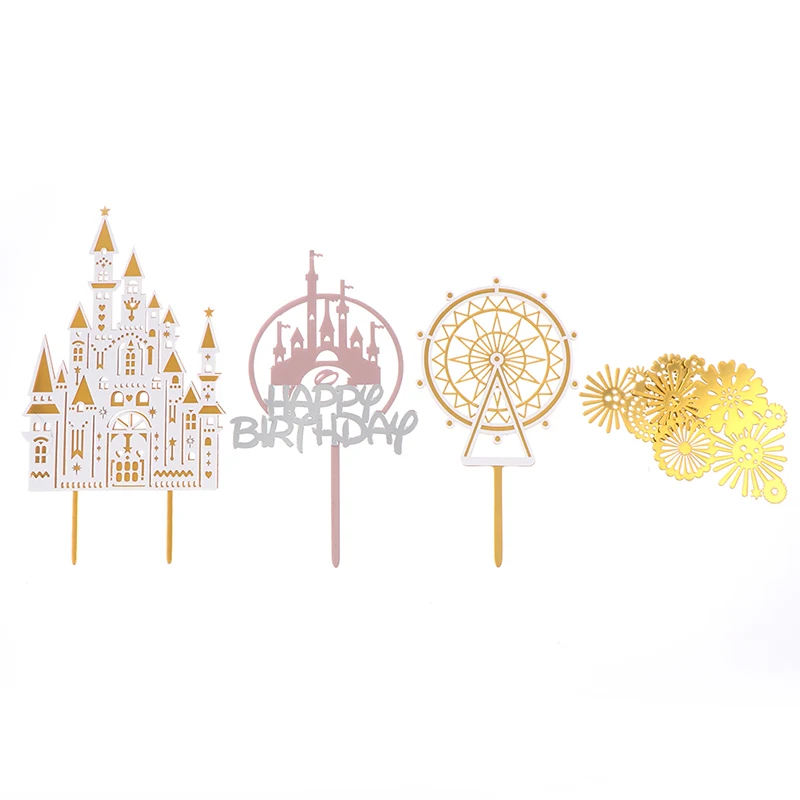 Фейерверк замок принцесса Топпер для торта Свадьбы товары выпечки декор