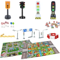 wooden train track railway accessories traffic light car toys traffic violation camera roadblock road sign toy for children gift