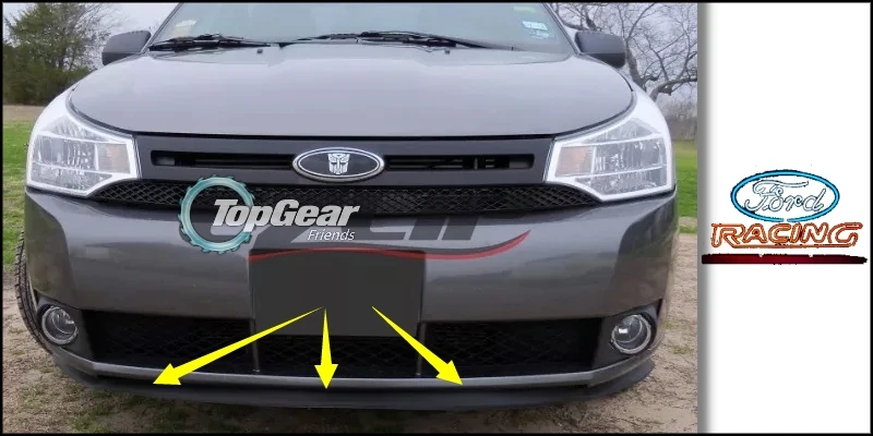 Дефлектор губ на бампер для Ford B-Max B Max BMax передний спойлер юбка фанатов TopGear тюнинг