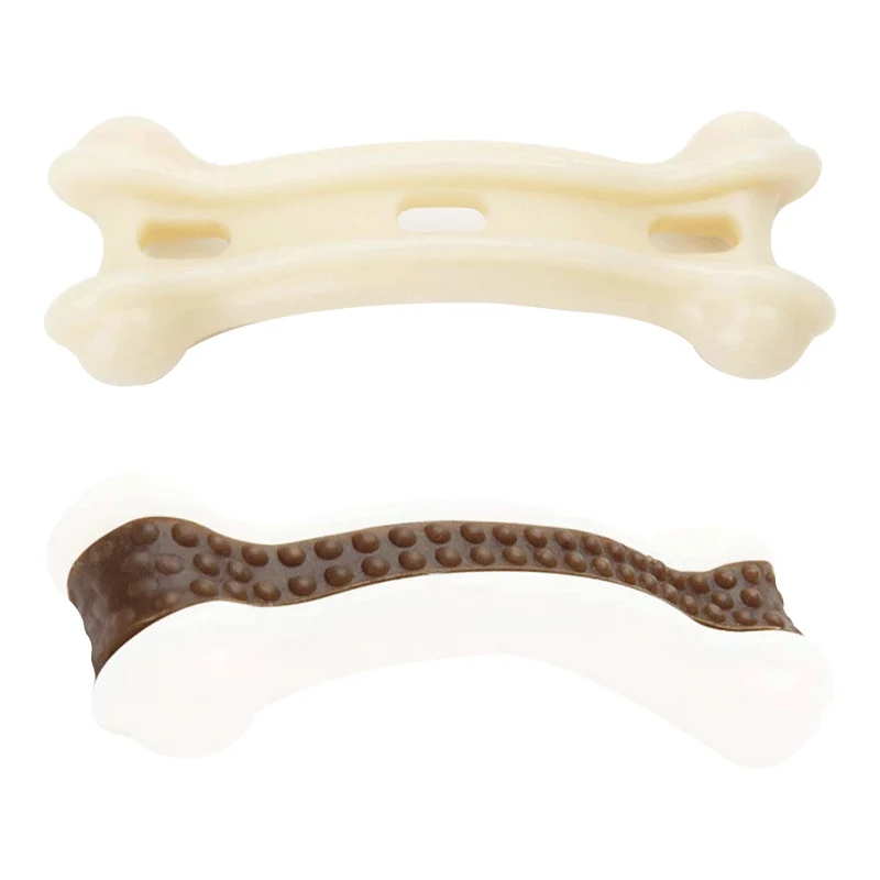 

Pet Biting Nylon Dog Chewing Molars Cleaning Teeth Bone Toys Cow Hide Large and Medium Sized Dog Chewing Rubber Toys Pet Cat Toy