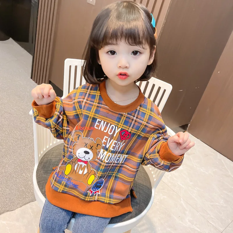

Girls' Sweatshirts Baby's Kids Jacket 2021 Printed Spring Autumn Top Toddler Pullover Beach Long Sleeve Outdoor Cotton Children'