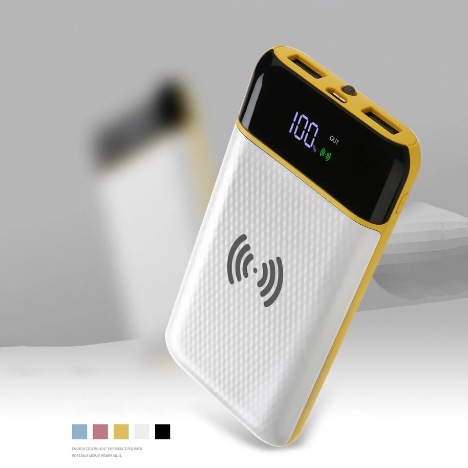 Fast charging wireless mobile power 20000mAh external battery portable phone charger universal 2 USB tablet | Мобильные телефоны и