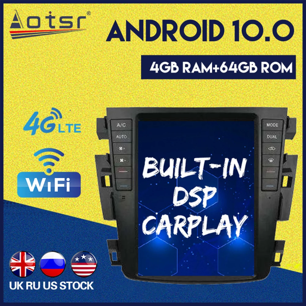 

Автомобильный мультимедийный проигрыватель AOTSR для Nissan E25 2003 2004 2005 2006 2007 Android 10,0 Тесла стиль GPS-навигация Радио HD Carplay