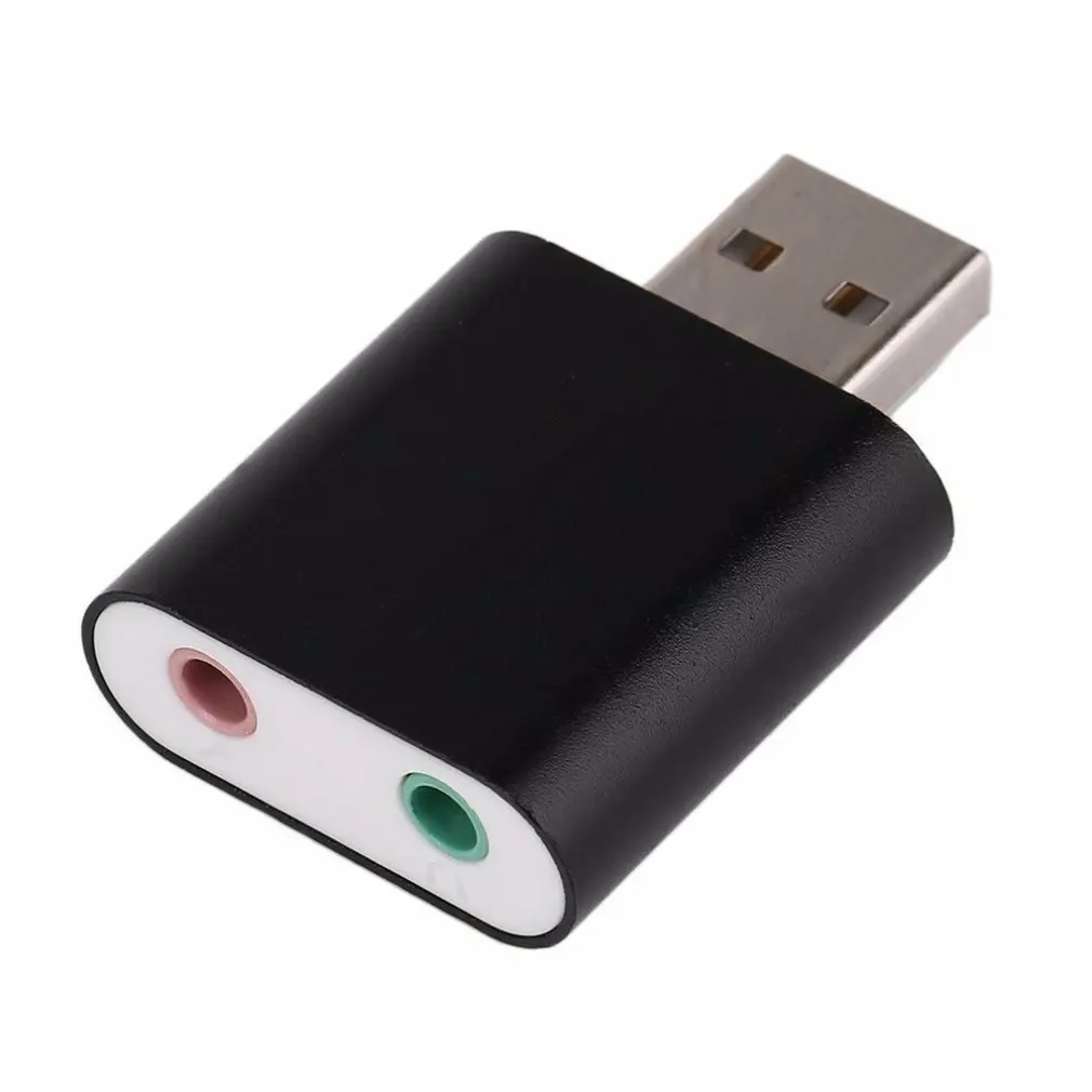 

7.1-Channel Aluminum Alloy Usb 2.0Sound Card Usb Computer External Sound Card Built-In Microphone Multifunctional With Indicator