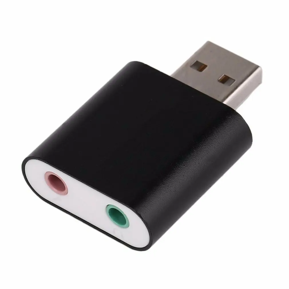 

7,1 канальная звуковая карта из алюминиевого сплава Usb 2,0 внешняя звуковая карта для компьютера со встроенным микрофоном и индикатором
