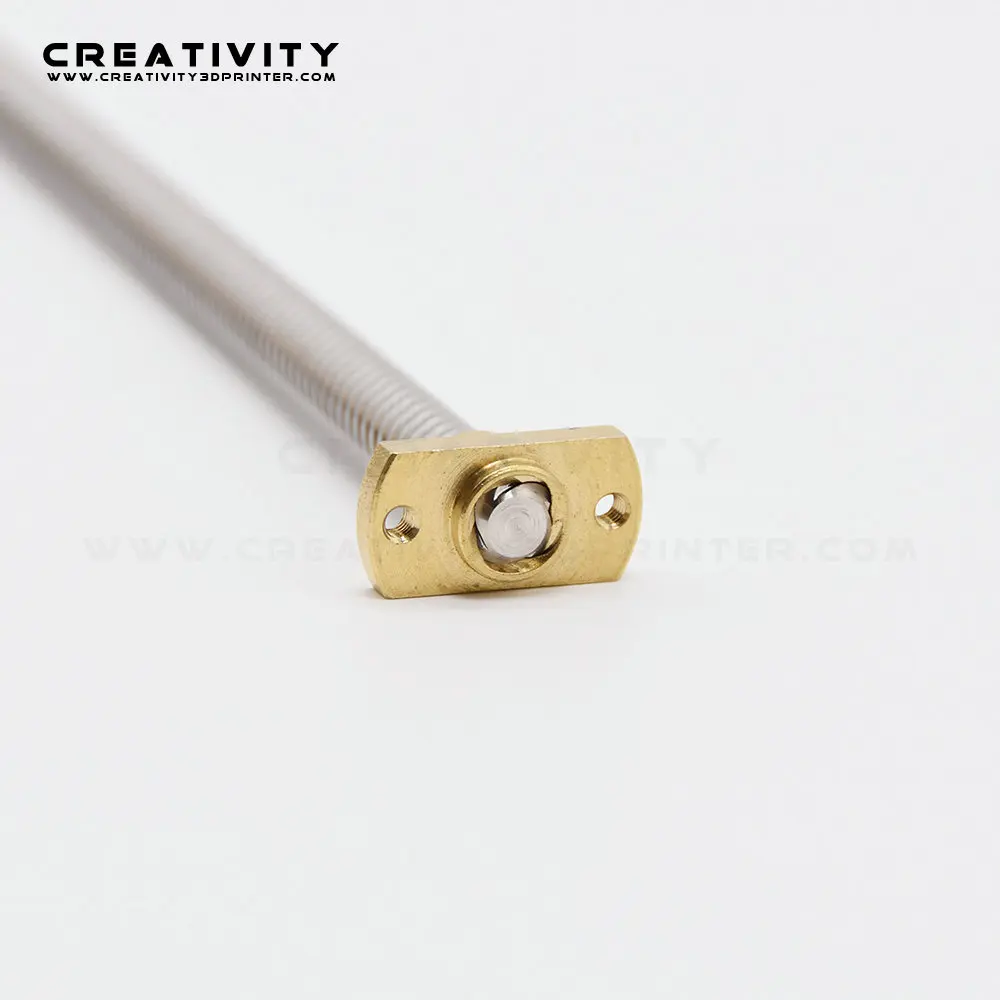 3d printer parts 2pcs lead 8mm 365mm ender 3 z axis rod lead screwlead screw brass nut for ender 3 creality 3d printer free global shipping