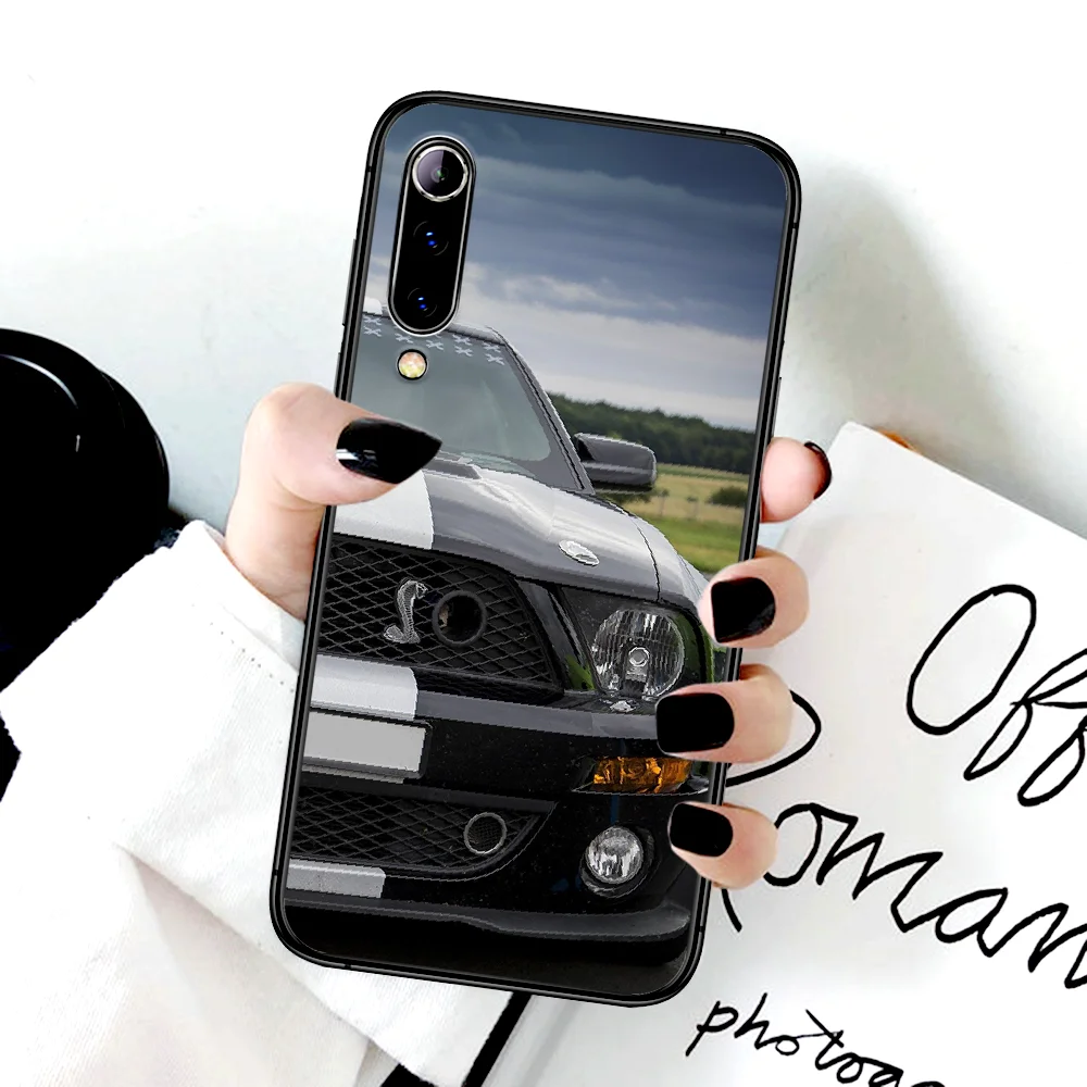

Mustang Luxury Car Phone Case For Xiaomi Mi Note 10 A3 9 MAX 3 A2 8 9 Lite Pro Ultra black Shell Painting Cell 3D Bumper Luxury