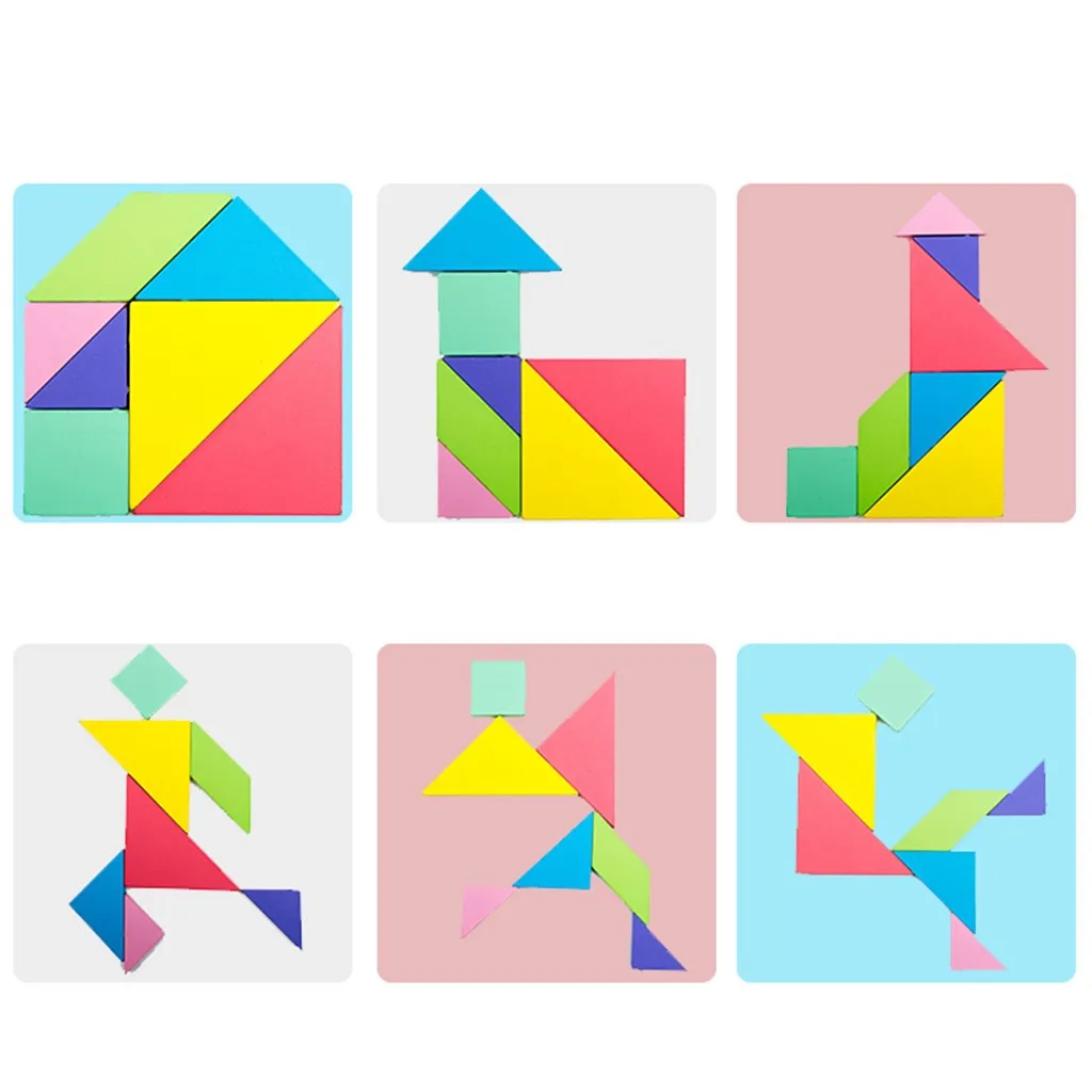 Детская многофункциональная магнитная головоломка Tangram игрушка-пазл | Игрушки и