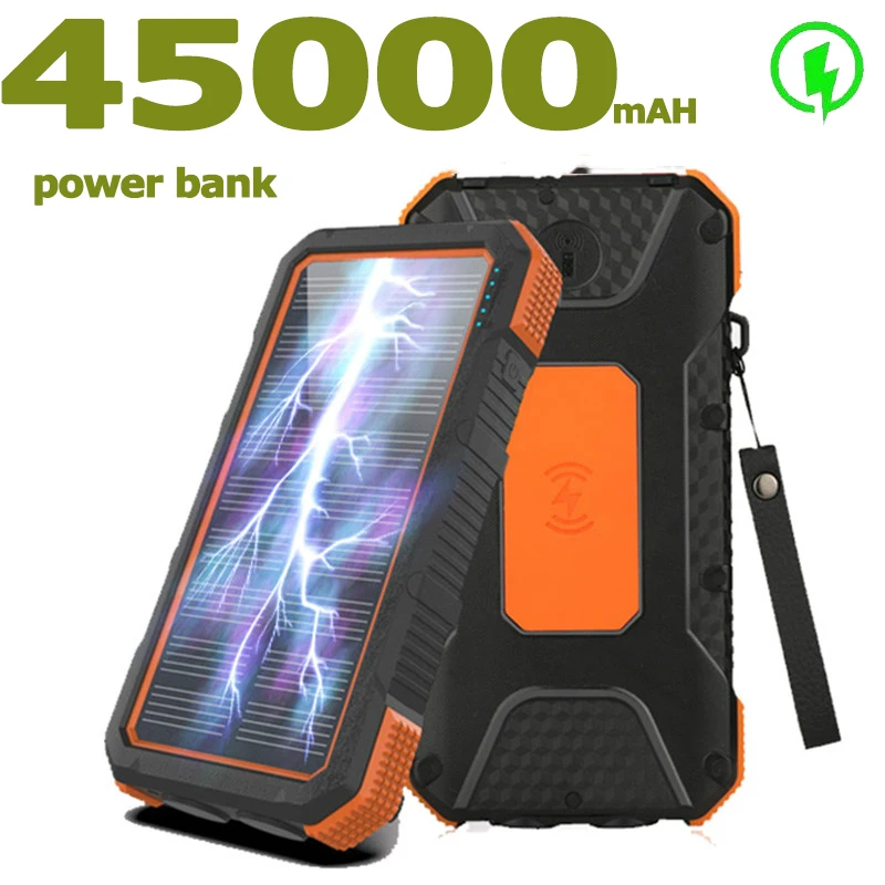 Солнечная Мобильная мощность 45000 мАч портативный 3USB наружный дорожный