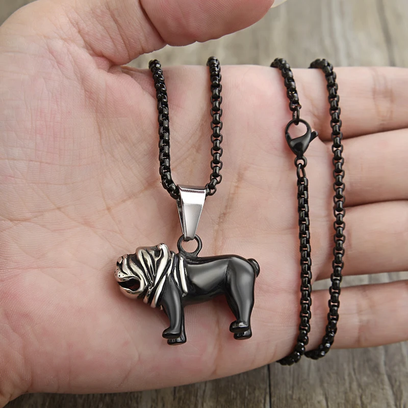Ожерелье с подвеской в виде французского бульдога из нержавеющей стали|Цепочки| |