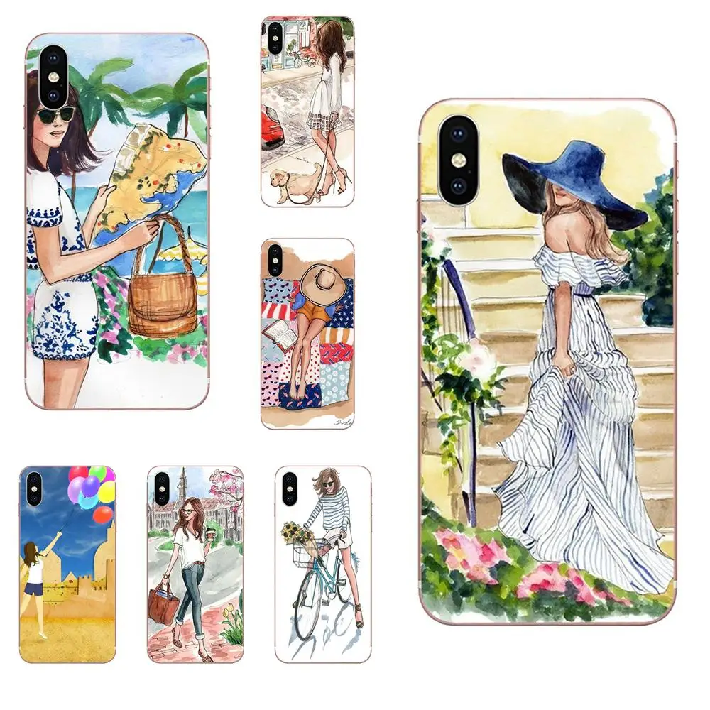 Красивая девушка путешествия привлекательными для Huawei Honor 4C 5A 5C 5X6 6A 6X7 7A 7C 7X8 8C 8S 9 10