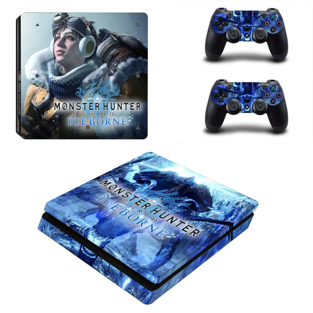 Monster Hunter World Iceborne PS4 тонкий стикер кожи для playstation 4 консоль и контроллеры PS4 тонкий стикер кожи наклейка