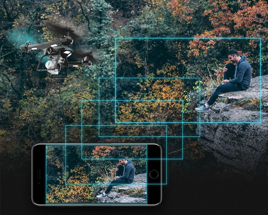 Мини-Дрон с широкоугольной камерой Радиоуправляемый вертолет с WiFi FPV удерживающий высоту RC Квадрокоптер с VR очками игрушки для детей# E