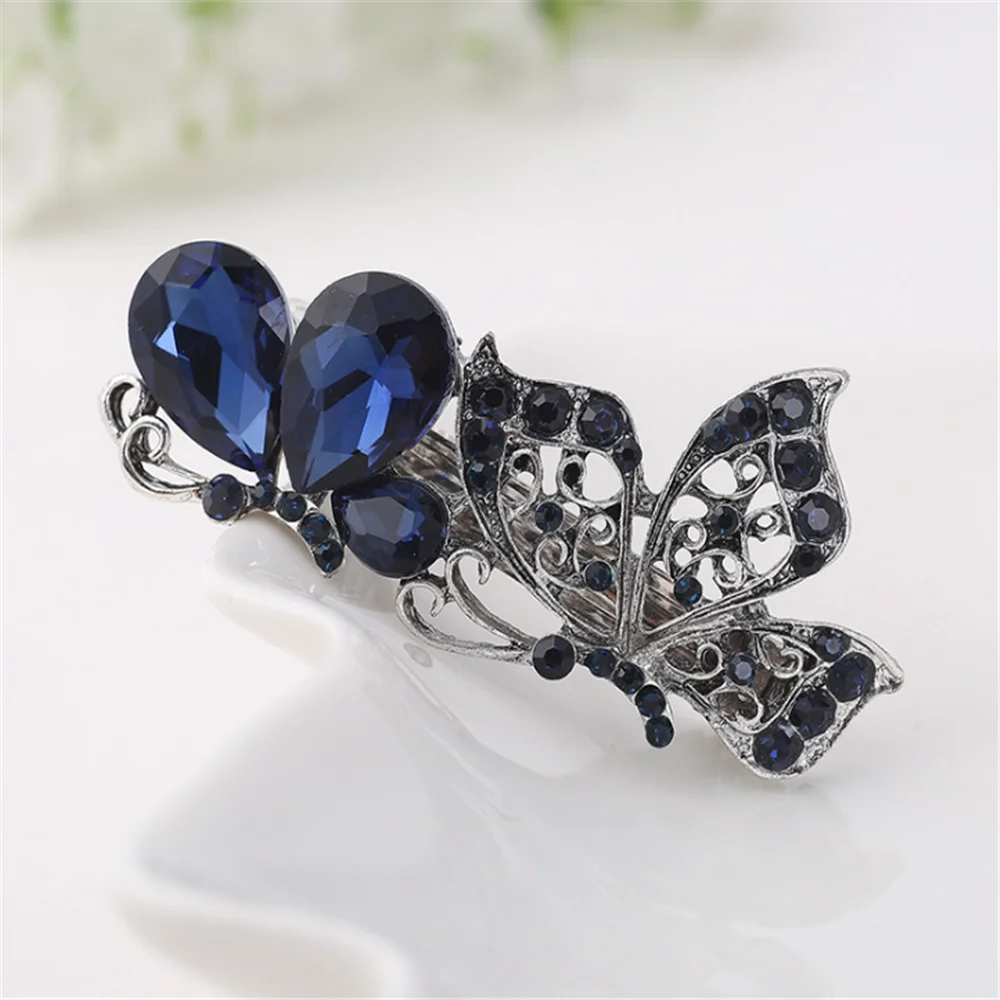 1 шт. Металлические Хрустальные заколки для волос со стразами Цветочные с бантом