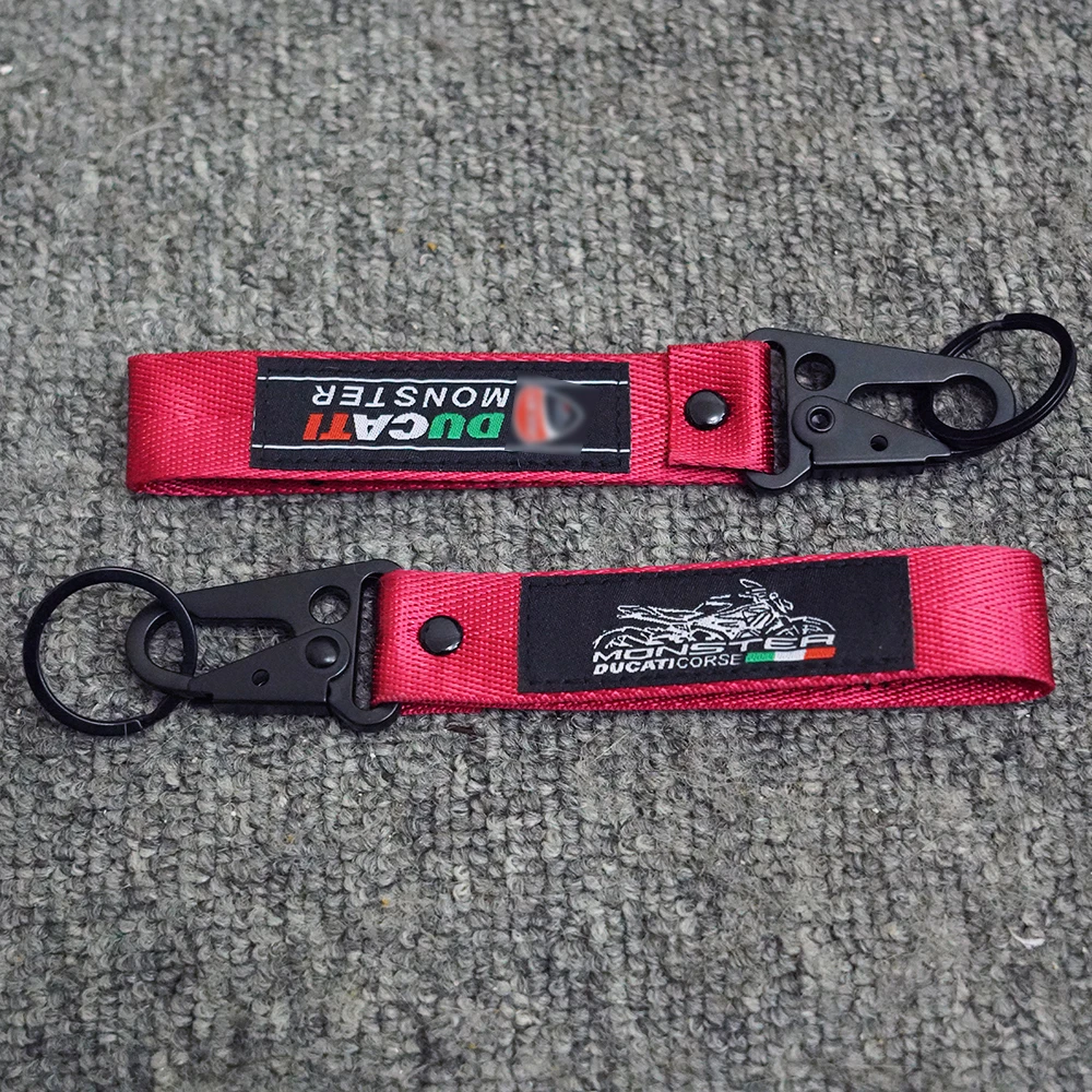 

Универсальный брелок для ключей Ducati Monster 821 696 795 797 2013-2020 2021 аксессуары для мотоциклов брелок с вышивкой