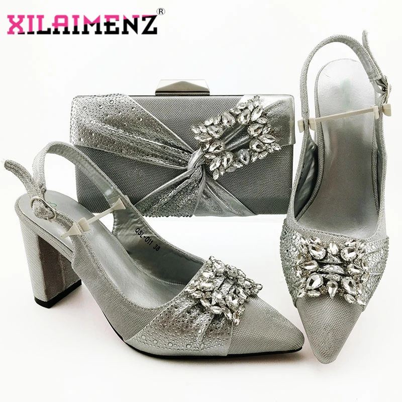 2019 новый дизайн цвет королевский синий комплект из туфель и сумочки в