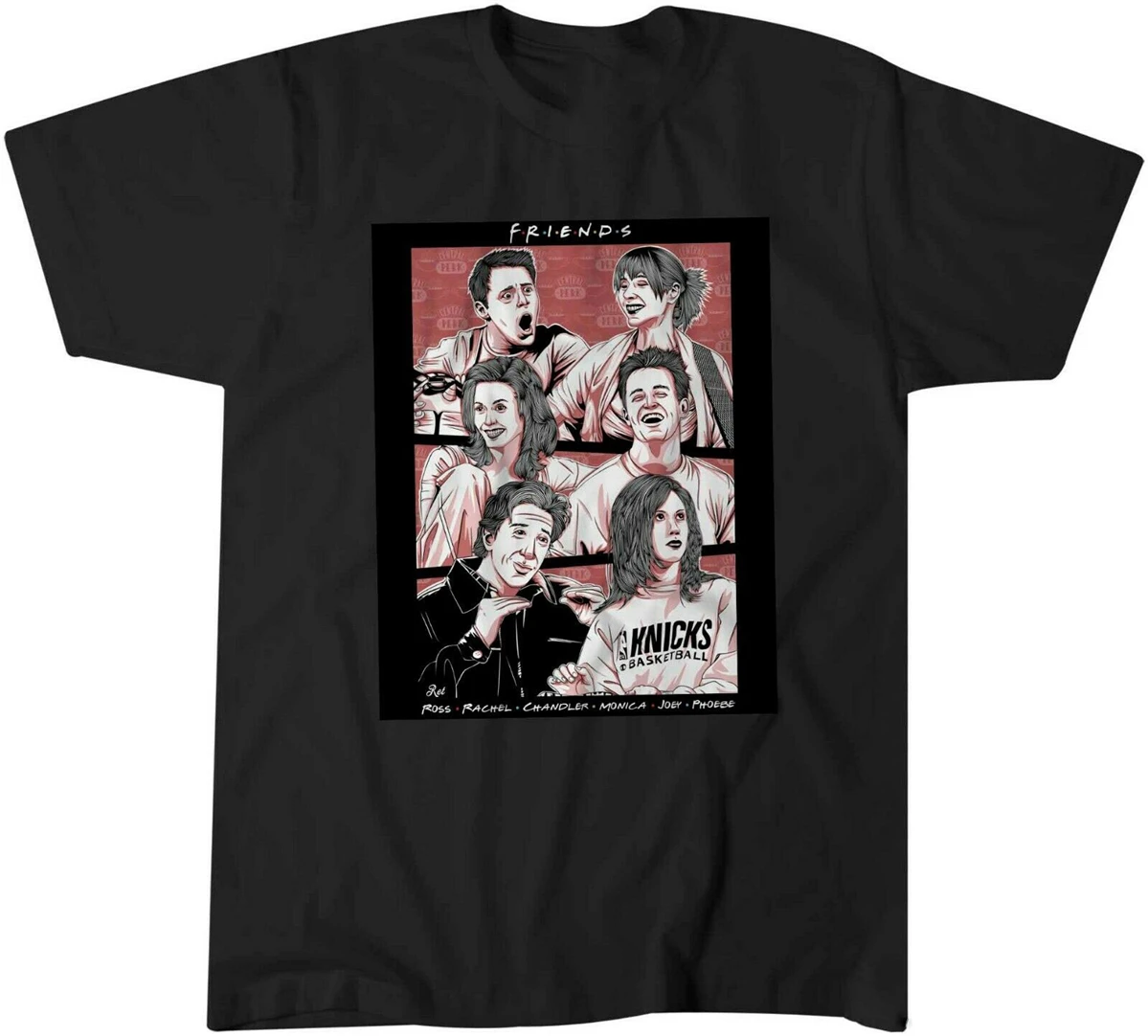 Друзья ТВ шоу Фан арт Джоуи Моника Рейчел Росс Футболка мужская 0749 футболка