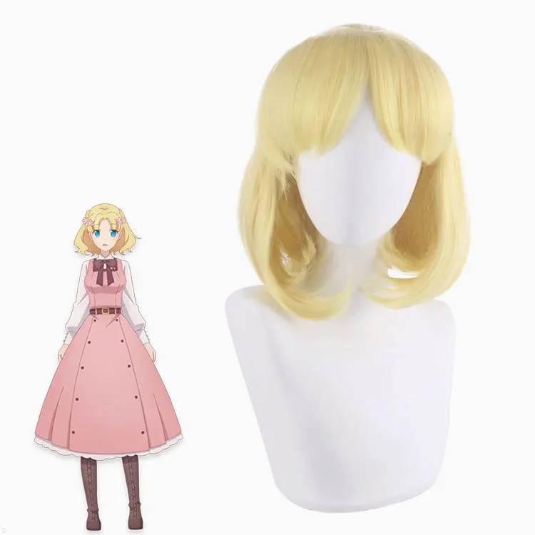 

Maria Campbell Wig Anime My Next Life As a Villainess All Routes Lead to Doom Costume Cosplay Wigs Golden Short Hair